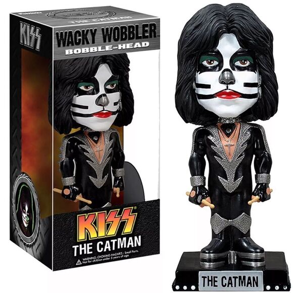 NWB KISS 2011 Funko Peter Criss Catman Wacky Wobbler Glow Chase Variant - Picture 1 of 10